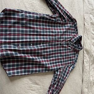 Men's J. Crew Plaid Shirt - Red, Green, and White